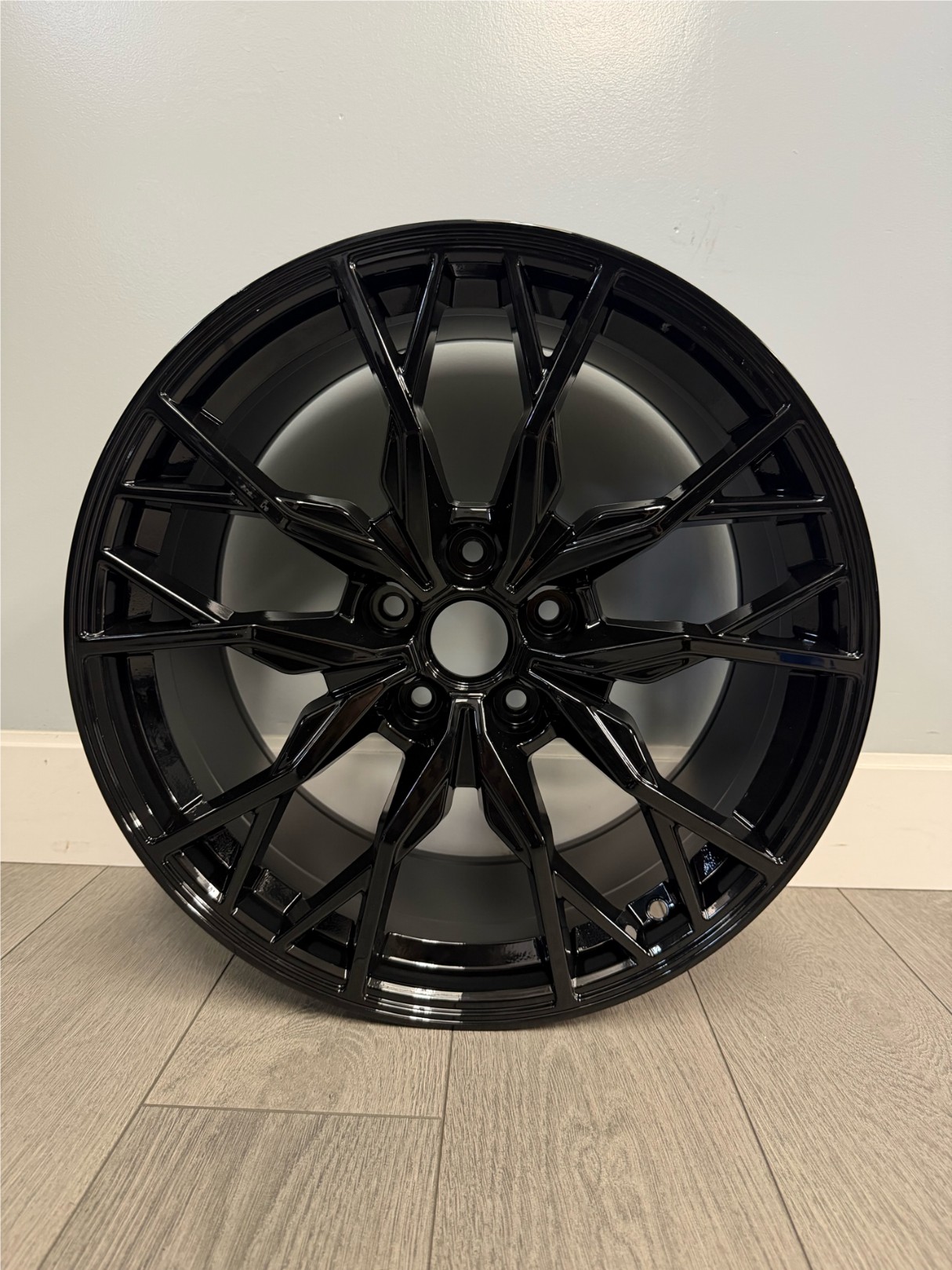 Corvette Staggered Aftermarket Wheels — Gloss Black