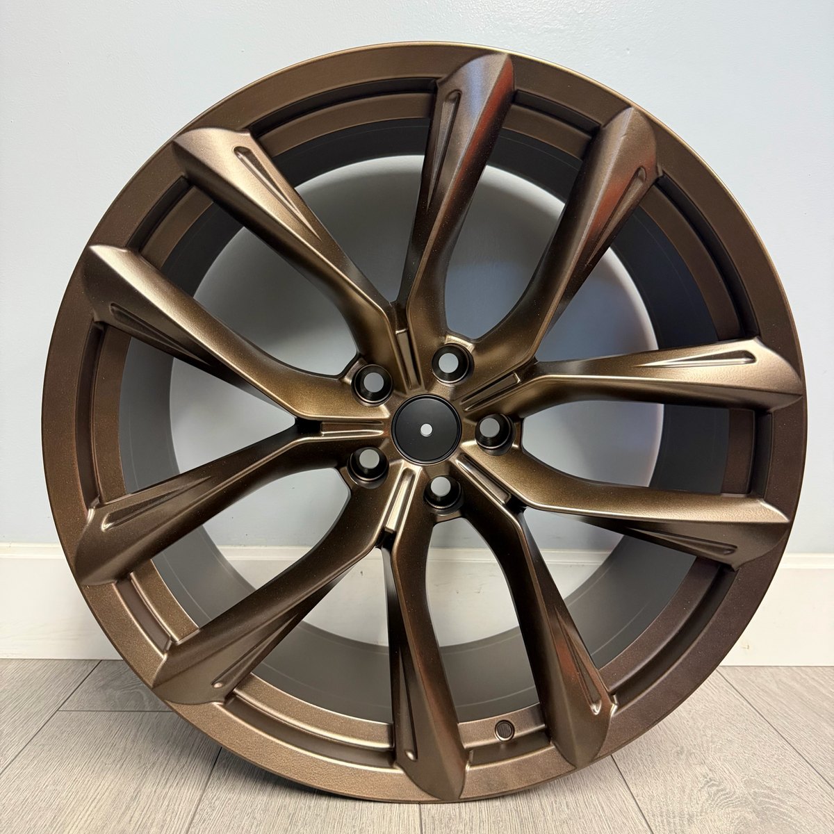 Tesla Model Y Aftermarket Staggered Wheels — Satin Bronze
