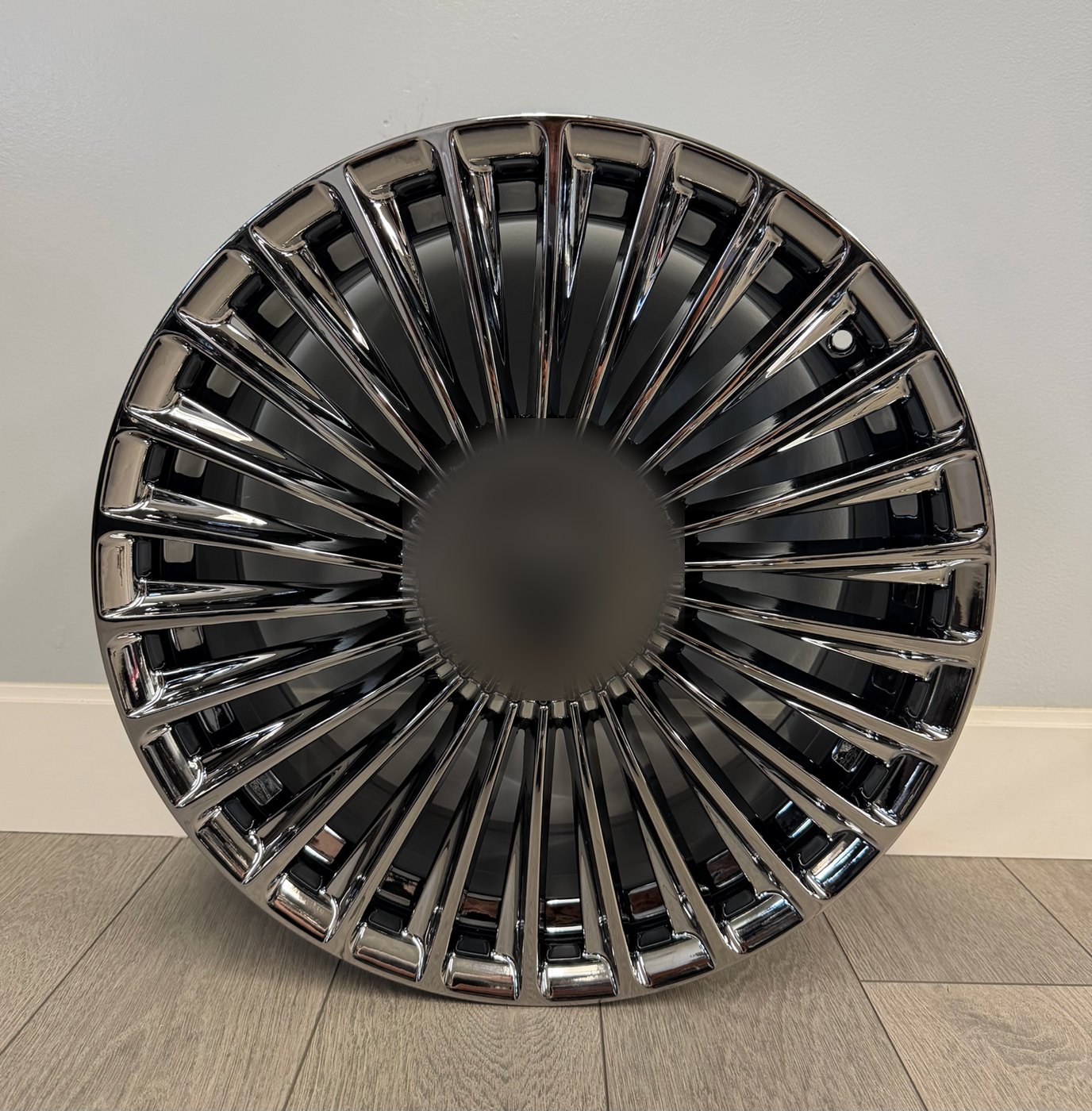 Mercedes Aftermarket Staggered Wheels — Black Chrome