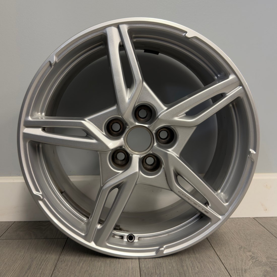 Corvette C8 OEM Staggered Wheels — Silver