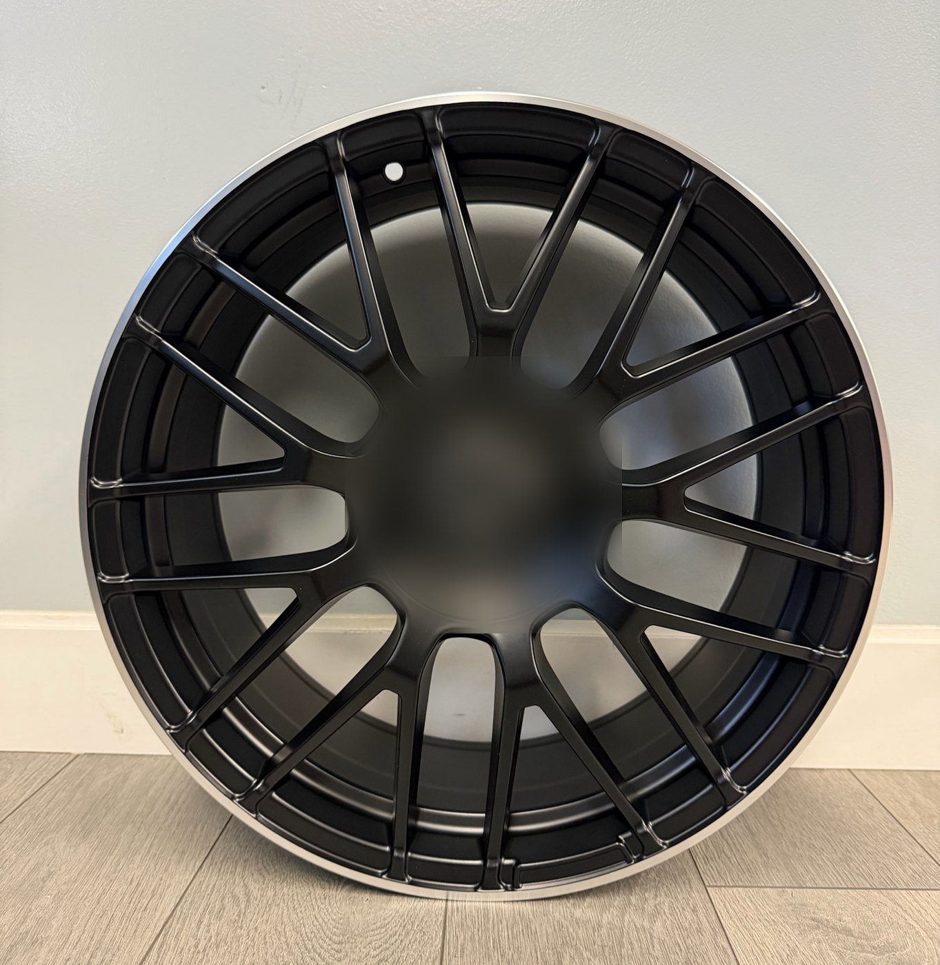 Mercedes Aftermarket Staggered Wheels — Matte Black / Machined Lip